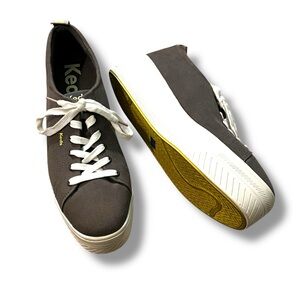 Keds Skyler Platform Sneakers Heavy Twill Charcoal Gray Womens Size 11